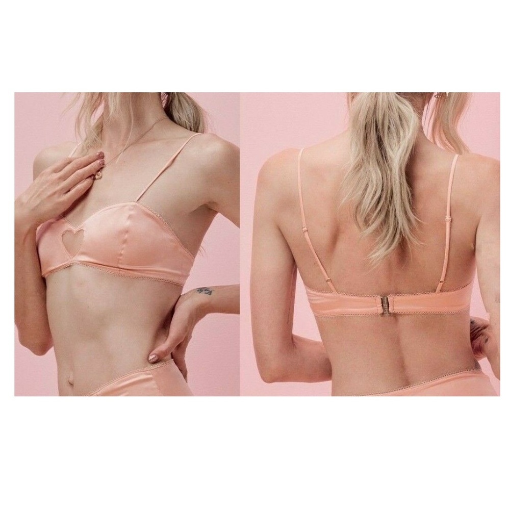 FOR LOVE & LEMONS X JAMIE KING SATIN BRA SIZE L